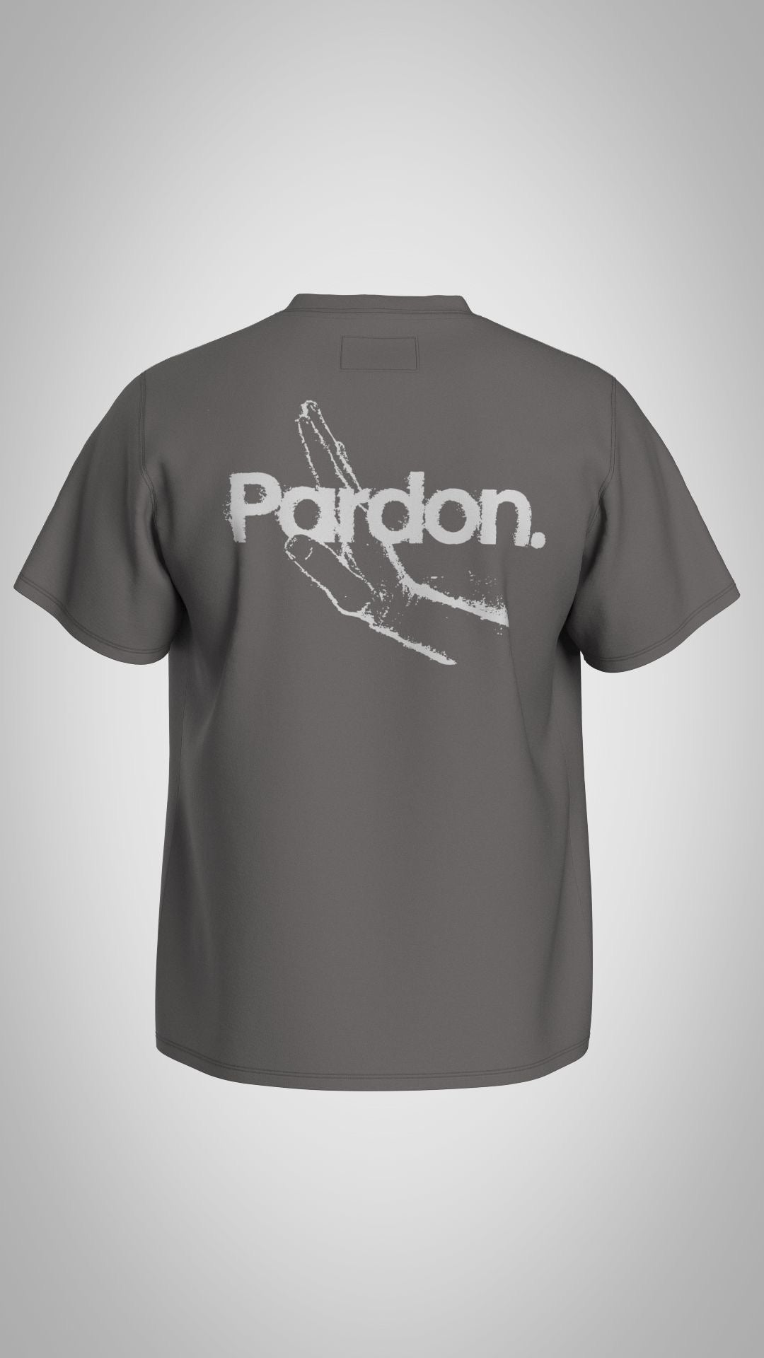 T-shirt Pardon gris