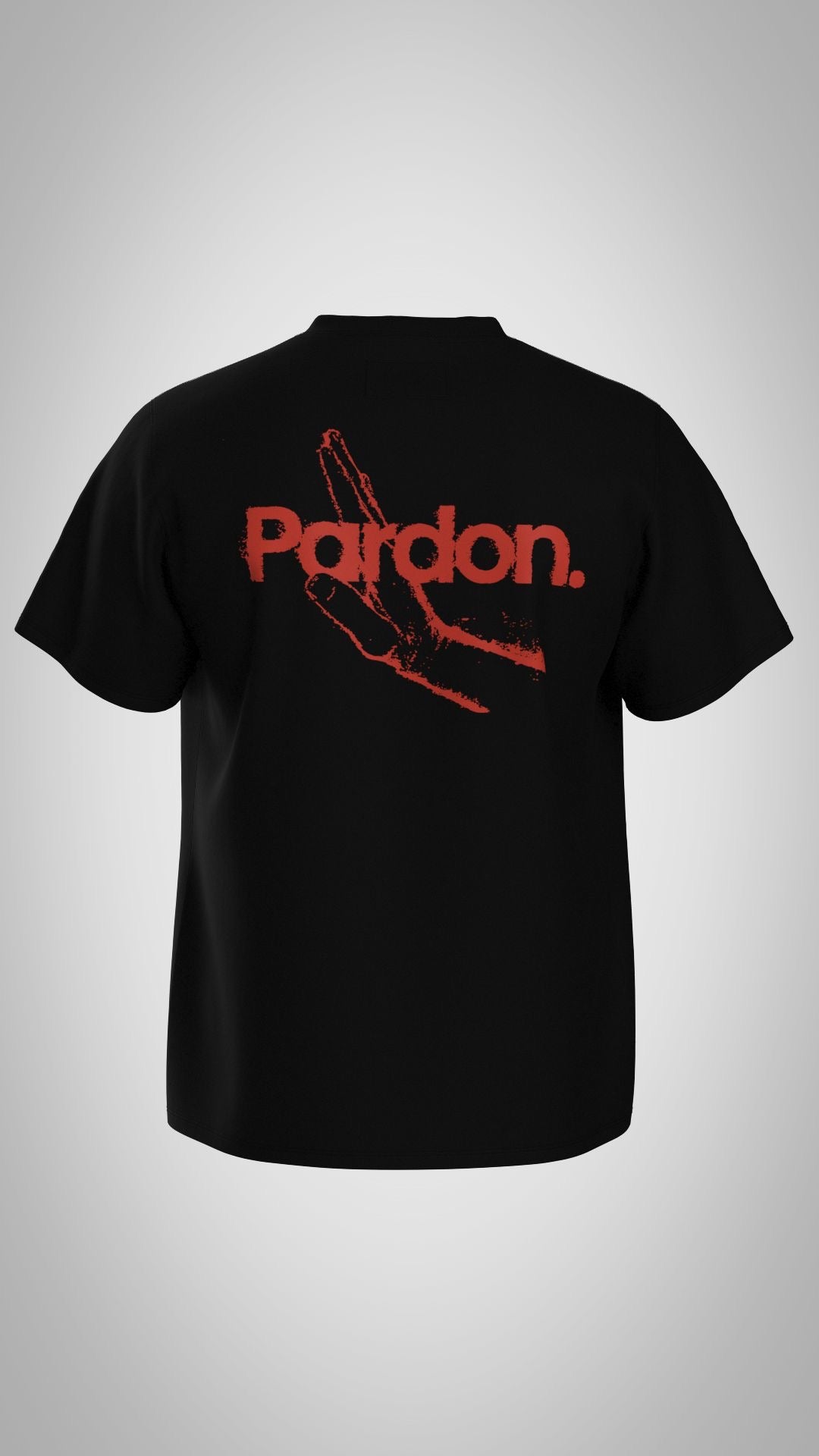 T-shirt Pardon noir